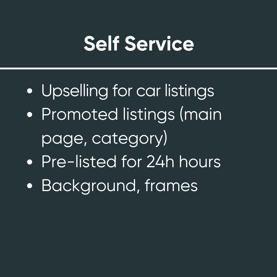 Self Service for Car Portals
